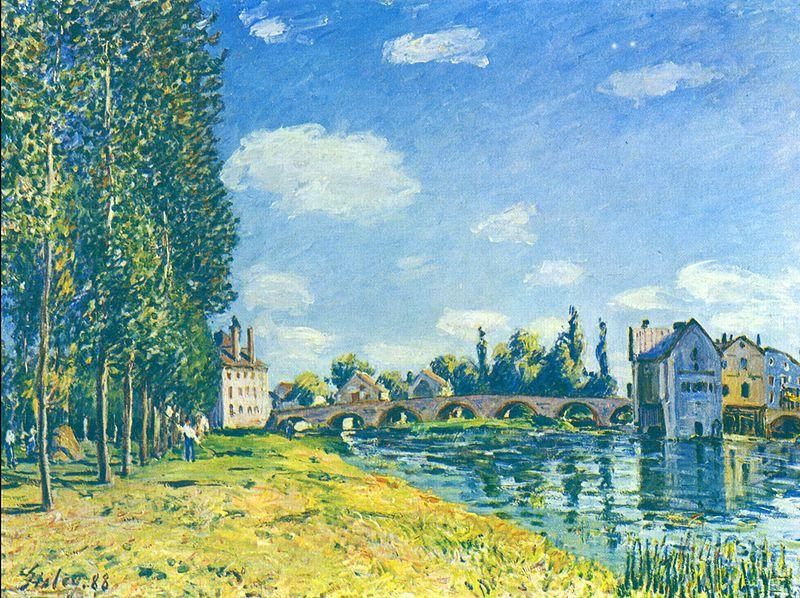 Alfred Sisley Brucke von Moret im Sommer oil painting picture